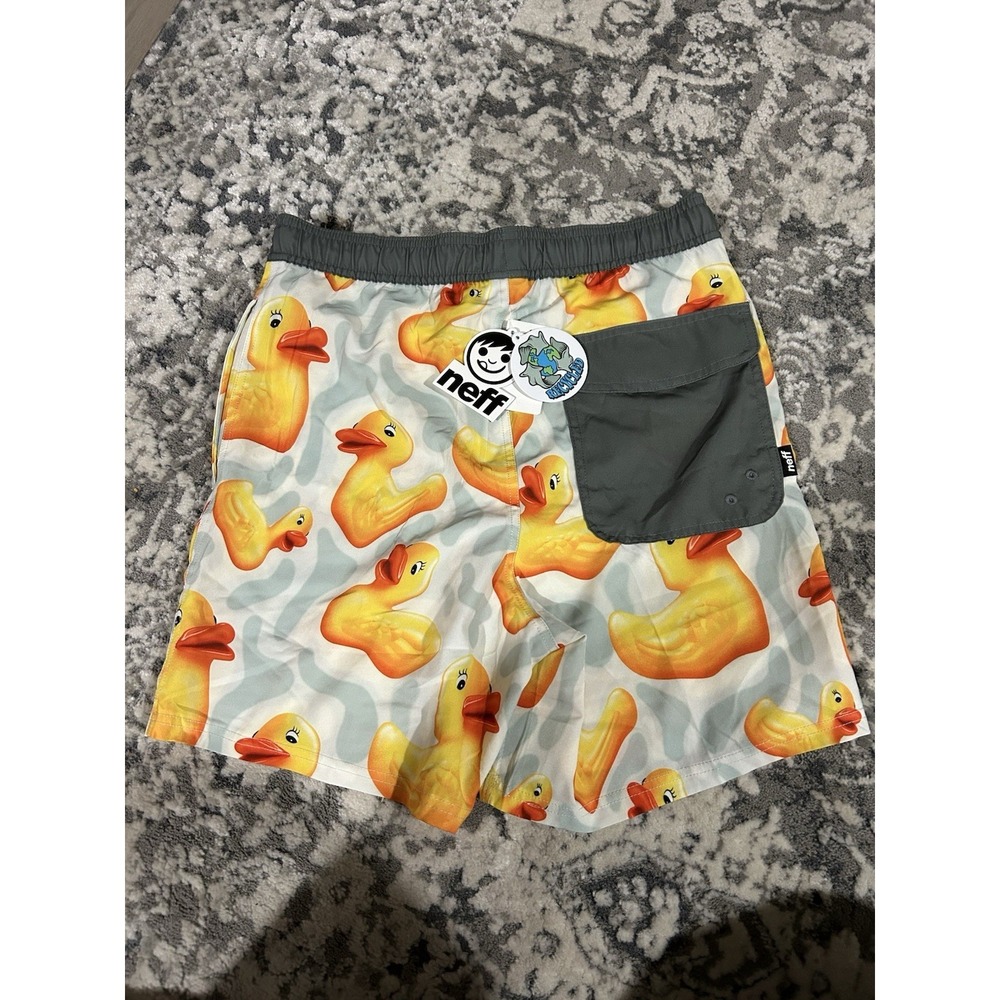 NWT Men's Neff Rubber Duck‎ Swim Trunks Medium 32-34